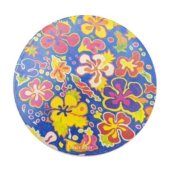 Coasters Tropical Beach Sailboats Ocean Set of 4 Absorbent Coasterstone  4.25" - Picture 8 of 10